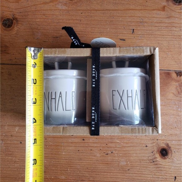 Rae Dunn Inhale/Exhale Ceramic Containers with Lids in Giftable Box - Picture 5 of 6